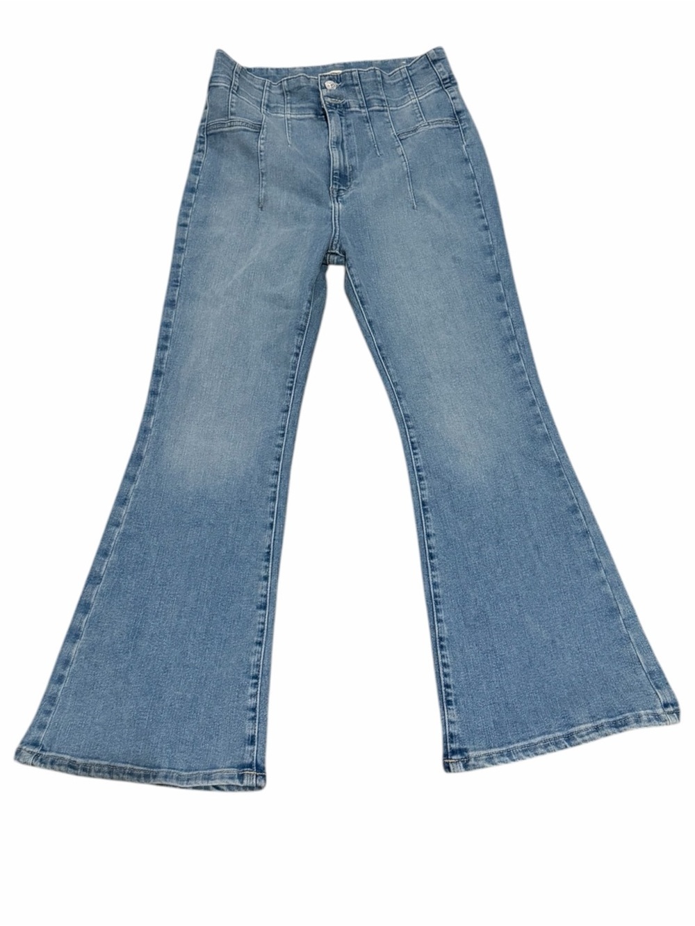 We The Free Free People Size 30 High Rise Flare Jeans Light Wash Denim